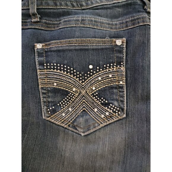 Earl Jean Womens Bootcut Embellished Jeans Size 14 - Picture 3 of 8